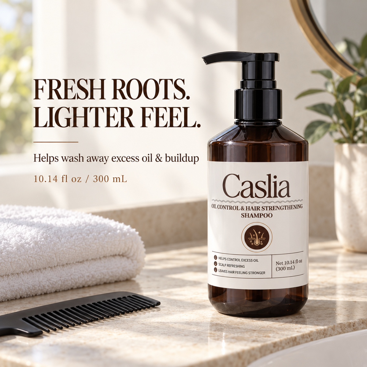 Caslia Oil Control & Hair Strengthening Shampoo