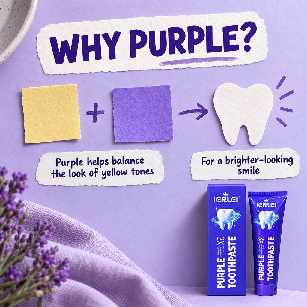 IERLEI™ 3X Tone Up Purple Toothpaste for Teeth Whitening