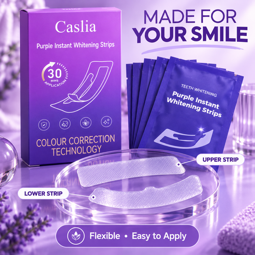 Caslia Purple Color-Correcting Instant Whitening Strips