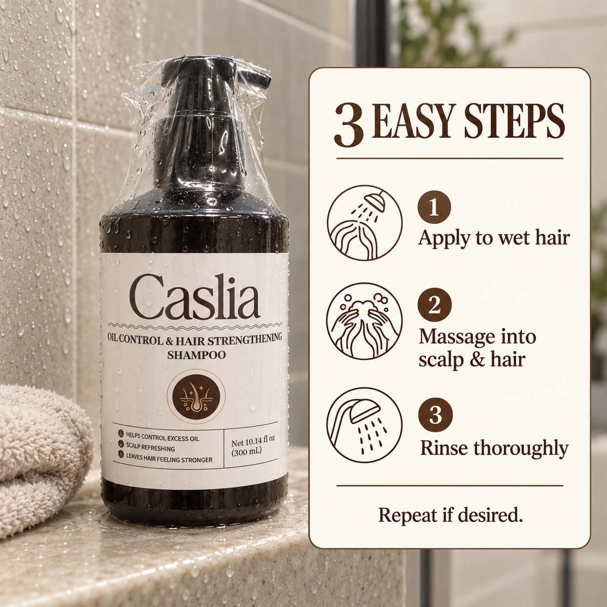Caslia Oil Control & Hair Strengthening Shampoo